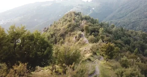 Follow the mountain with drone Stock Footage 79440302