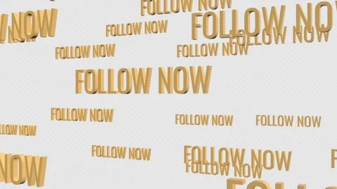FOLLOW NOW Text Animation. Stock Footage 315884231