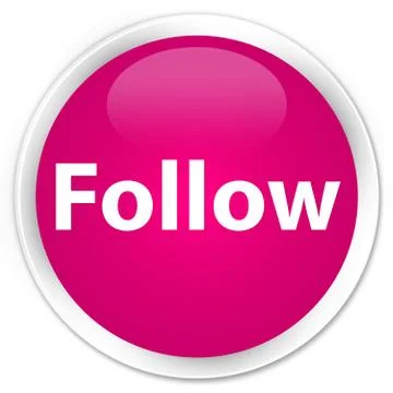 Follow premium pink round button Stock Illustration