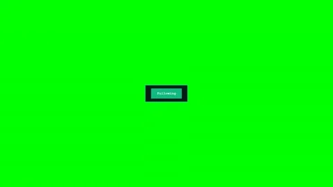 Follow profile user popup notification on green screen Video stock 343494008