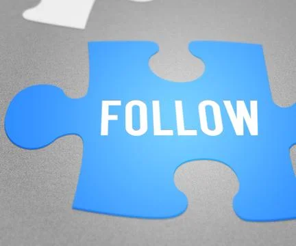 Follow puzzle 스톡 일러스트