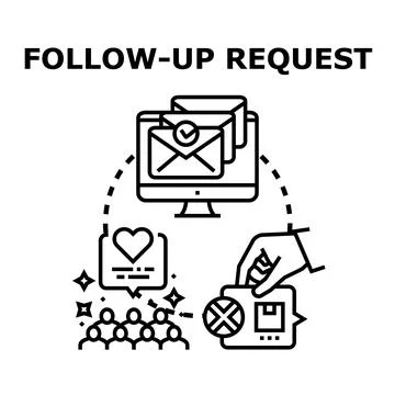 Follow up request concept for customer engagement Stock Illustration