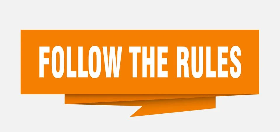 Follow the rules Illustrazione stock
