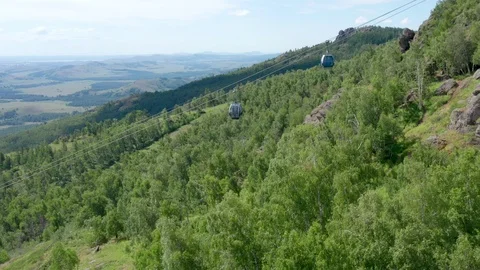 The follow shot the cable car. Stock Footage 112925449