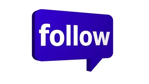 Follow Speech Bubble Popping Up Three Angles With Alpha Stock Footage 78970503