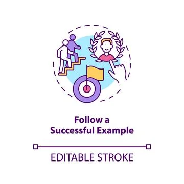 Follow successful example concept icon Ilustración de archivo