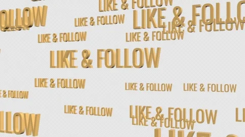 LIKE &amp; FOLLOW Text Animation. Stock Footage 315884825