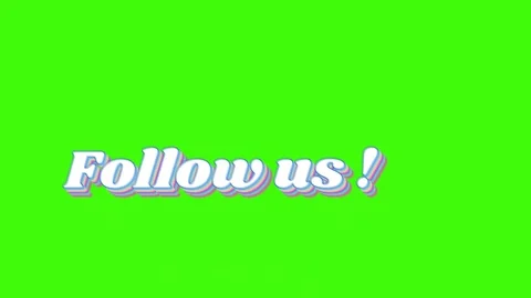 Follow us 3D text animation. The concept of competition and games. Stock Footage 272789396