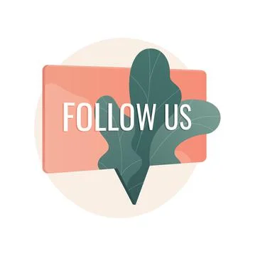Follow us abstract concept vector illustration. 스톡 일러스트
