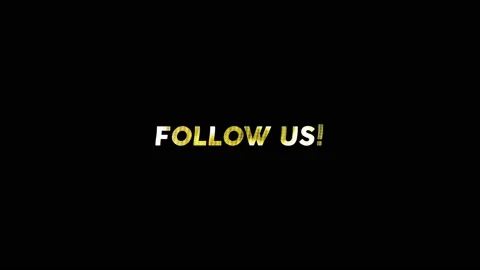 Follow Us animated motion text with retro screen glitch effect Stock Footage 224489179