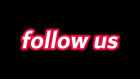 Follow us animated text 4k video Stock Footage 321604608