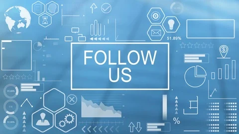 Follow Us, Animated Typography Stock Footage 116355541