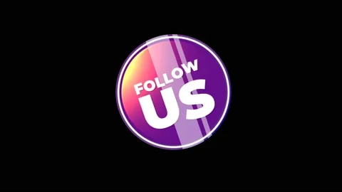 Follow Us button animation Stock Footage 195707812