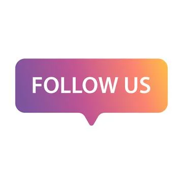Follow us button vector for graphic design, logo, website, social media, mobi Stock-Illustration