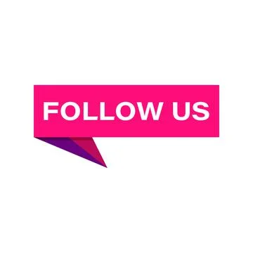Follow us button vector for graphic design, logo, web site, social media, mob Stock Illustration