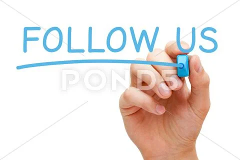 Follow us concept Stock Illustration