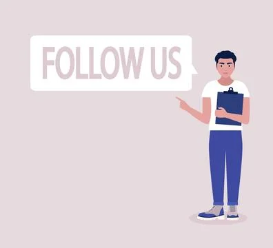 Follow us concept Ilustración de archivo