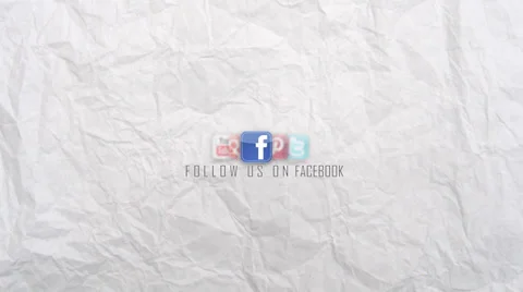 Follow us on Facebook animation Stock Footage 39449972