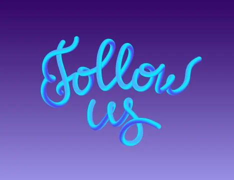 Follow us gradient illustration background for social networks Stock Illustration