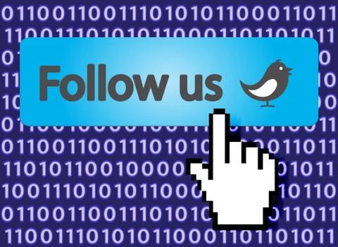 Follow us Stockillustratie