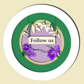 Follow us Stock Illustration