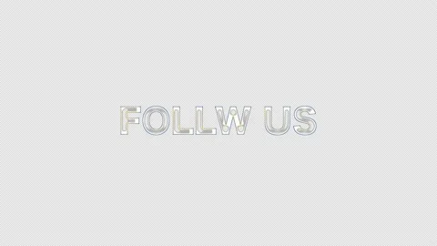 FOLLOW US  LIQUID ANIMATION TYPOGRAPHY Vídeo Stock 170940326