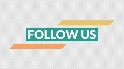 Follow us text Vídeo Stock 335539841