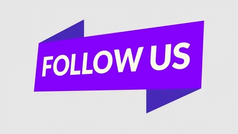 Follow us text Vídeo Stock 335539850