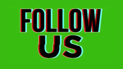 Follow us text green background. Stock Footage 233948758