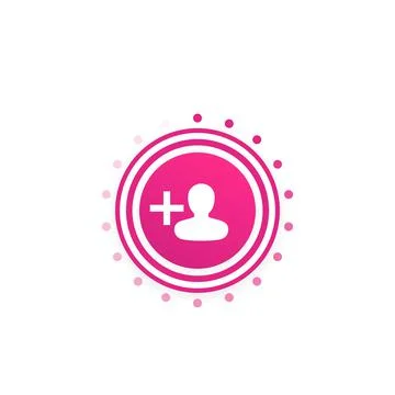 Follow vector round button Stock Illustration