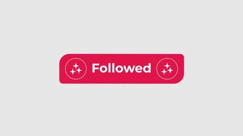 Followed interactive flat button with click animation Stock Footage 332272192