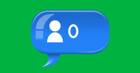 Follower icon with numbers in a chat box 4k Stock Illustration