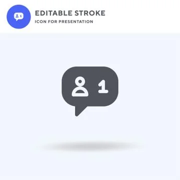 Follower icon vector, filled flat sign, solid pictogram isolated on white, logo 스톡 일러스트