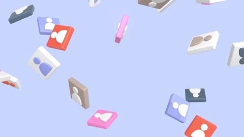 Follower Icons Falling Down Animation. Social Media Marketing Concepts. Stock Footage 276039776