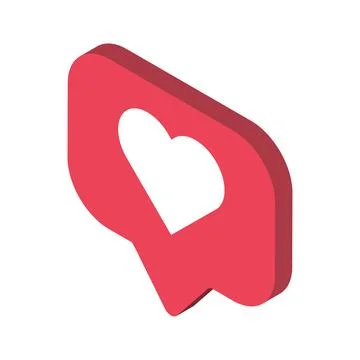 Follower isometric notification symbol for application instagram. Web app but Stock Illustration