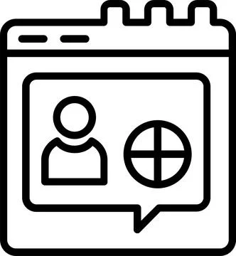 Follower Line Icon Design Stock Illustration