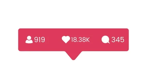 Follower, love and comment counter, social media numbers increase animation Stock Footage 321478495