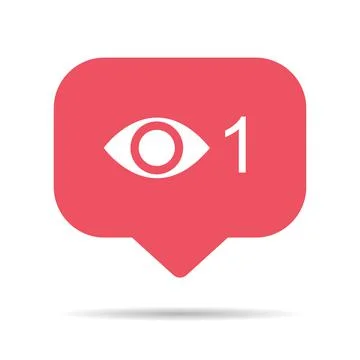 Follower notification symbol for application instagram. Web app button for so Stock Illustration