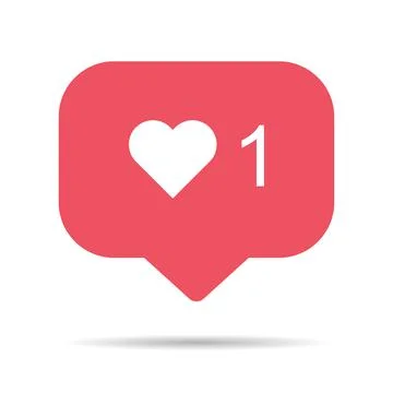 Follower notification symbol for application instagram. Web app button for so Stock Illustration