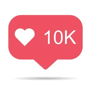Follower notification symbol for application instagram. Web app button for so Stock Illustration