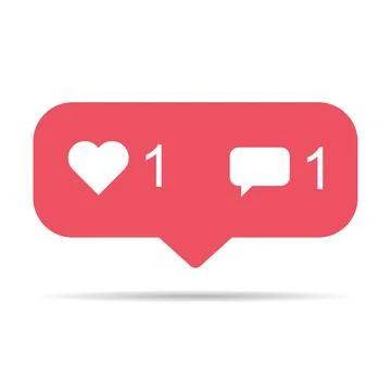 Follower notification symbol for application instagram. Web app button for so Stock Illustration