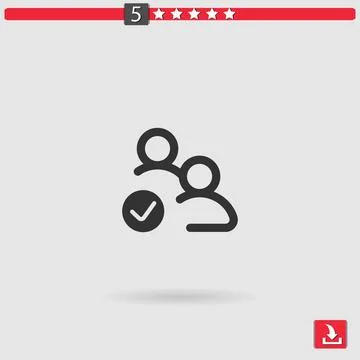 Followers vector icon Stock Illustration