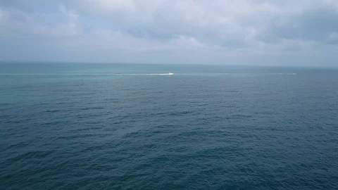Following 2 boats in Gulf of Mexico Stock Footage
