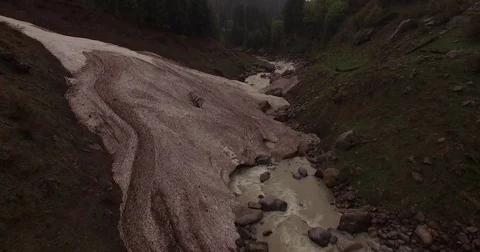 Following Along A Creek Stock Footage 80953983