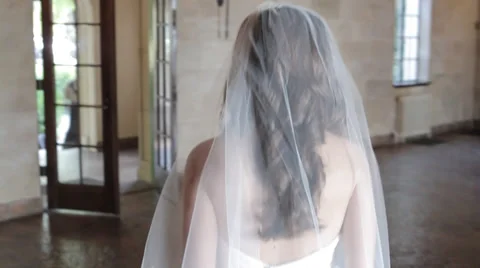 Following bride outside Stock Footage 37609095