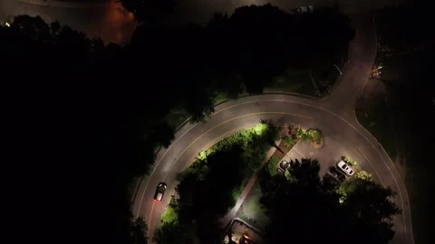 Following a car at night Stock Footage 280208155