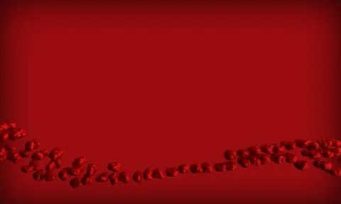 Following Hearth Red Backround Illustrazione stock