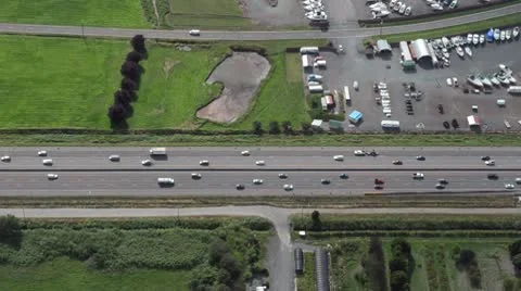 Following the Highway Stock Footage 8926317