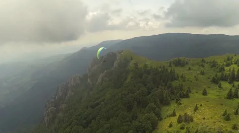 Following paraglider Stock Footage 48956297