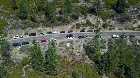 Following Red SUV  Stock Footage 81014777